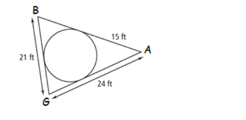 15 ft
A
21 ft
24 ft
G
