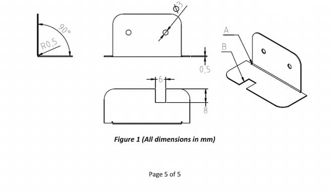 90°
A
R0,5
0'5
8.
Figure 1 (All dimensions in mm)
Page 5 of 5
