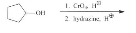 1. CrO3,
Сю, н®
-OH
-ОН
2. hydrazine, Hно
