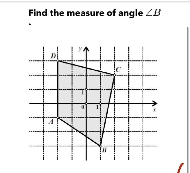 Find the measure of angle ZB
1
B
..--
