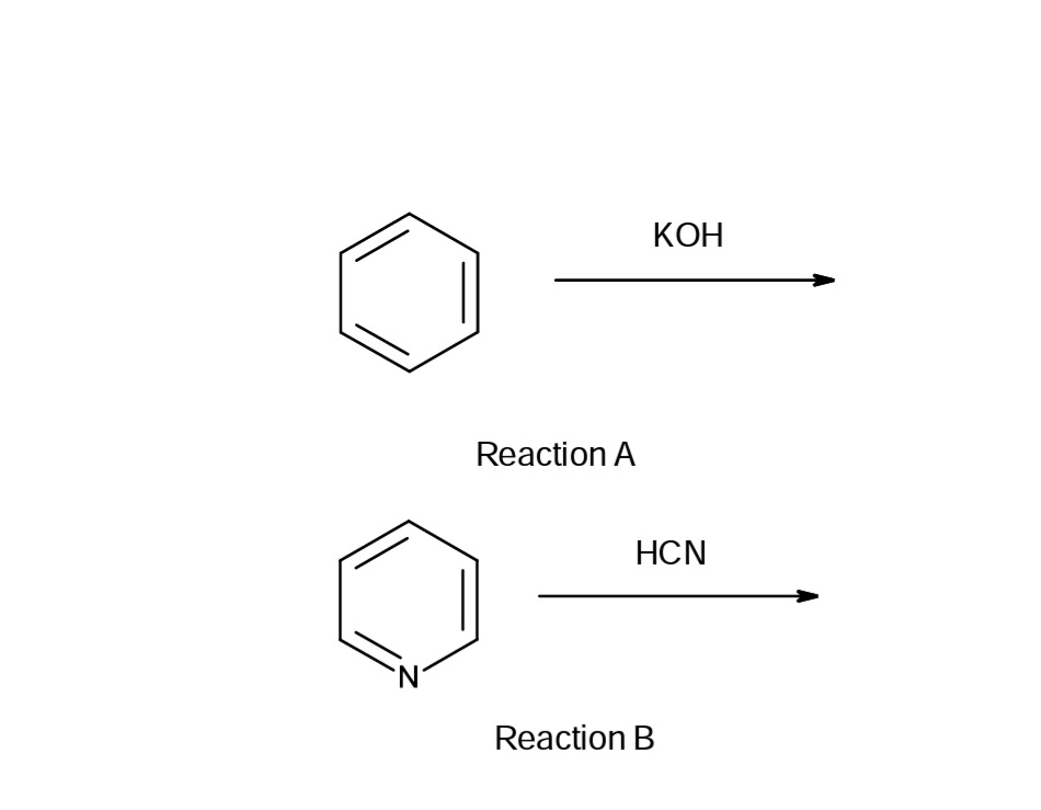 КОН
Reaction A
НCN
Reaction B
