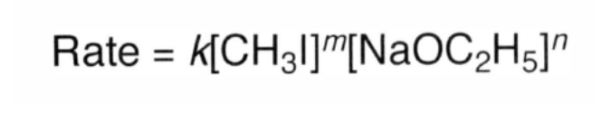 Rate = k[CH3I]™[NaOC2H5]"
%3D
