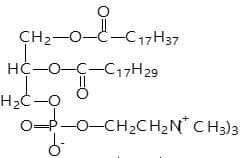 CH2-O
-C17H37
HC-O-C-C17H29
H2C-O
0-P-0-CH2CH2N° CH3)3
