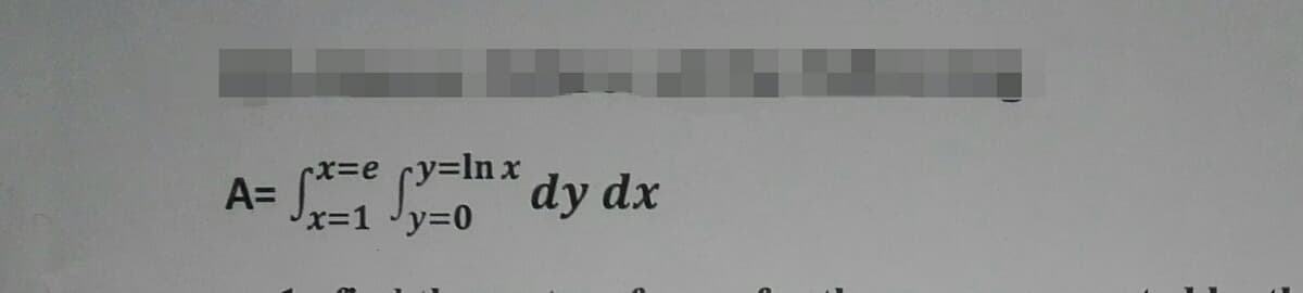 cy=lnx
A= x=y=x dy dx