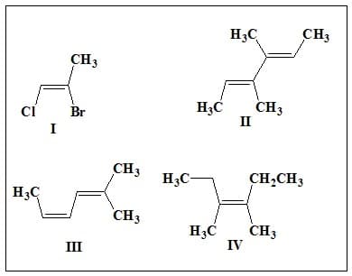 H3C
CH3
CH3
ci
Br
H3C
CH3
II
I
CH3
H3C-
CH2CH3
H3C
CH3
H3C
CH3
III
IV
