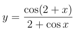 cos(2 + x)
2 + cos x
