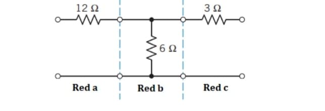 12 Ω
ow
Red a
6
Red b
3 Ω
Mw
Red c