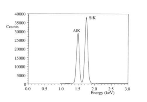 40000
SiK
35000
Counts
30000
AIK
25000
20000
15000
10000
5000
0+
0.0
0.5
1.0
1.5
2.0
2.5
3.0
Energy (keV)
