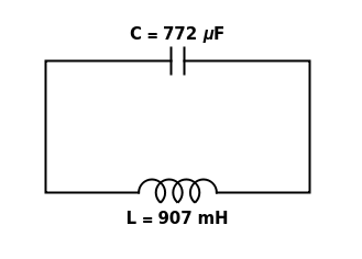 C = 772 µF
ll
L = 907 mH
