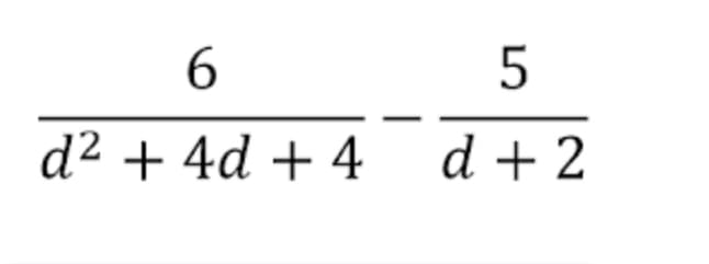 6.
5
d² + 4d + 4 d+ 2
