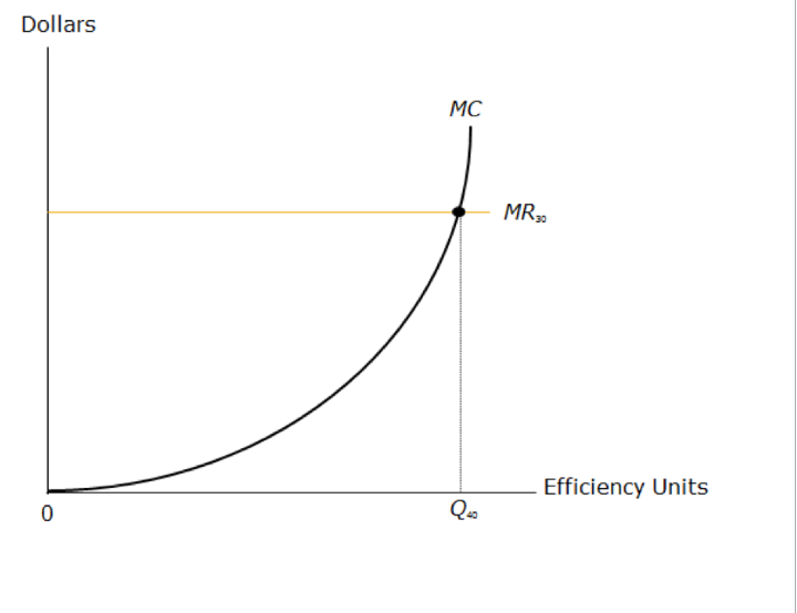 Dollars
MC
MR,
Efficiency Units
