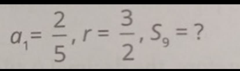 2
a₁=
in
r =
1²321₁5₁ = ?
So
9