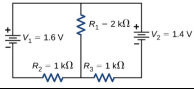 Rq = 2 k ,
EV½ = 1.6 V
:V2 = 1.4 V
R2 = 1 k2 |R3 = 1 kN
