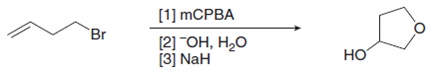 [1] MCPBA
`Br
[2] ОН, Н,О
[3] NaH
Но
