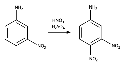 NH2
NH2
HNO3
H2SO4
NO2
NO2
NO2
