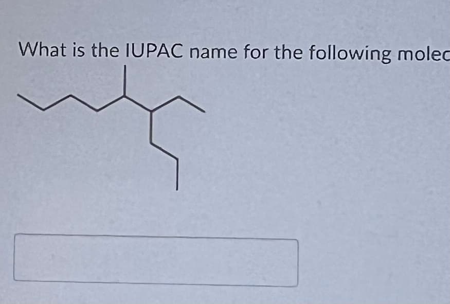 What is the IUPAC name for the following molec