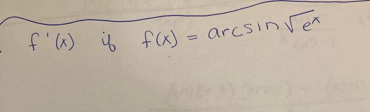 f'6) if fa) = arcsin Ver
arcsin re
