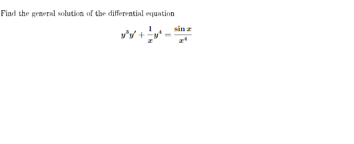 Find the general solution of the differential equation
1
sin r
y*y' + y*
