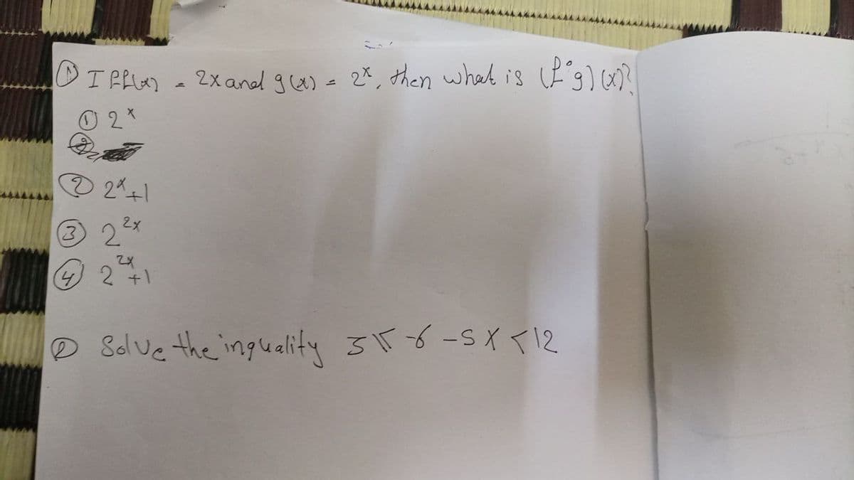 OI PRLAn - 2Xanal glas- 2*, then what is
O 2*
2X
3 2
ZX
42 +1
D Sdlve the ingluality 356-5X12
