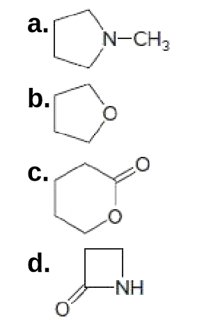 a.
N-CH3
b.
C.
d.
-NH
