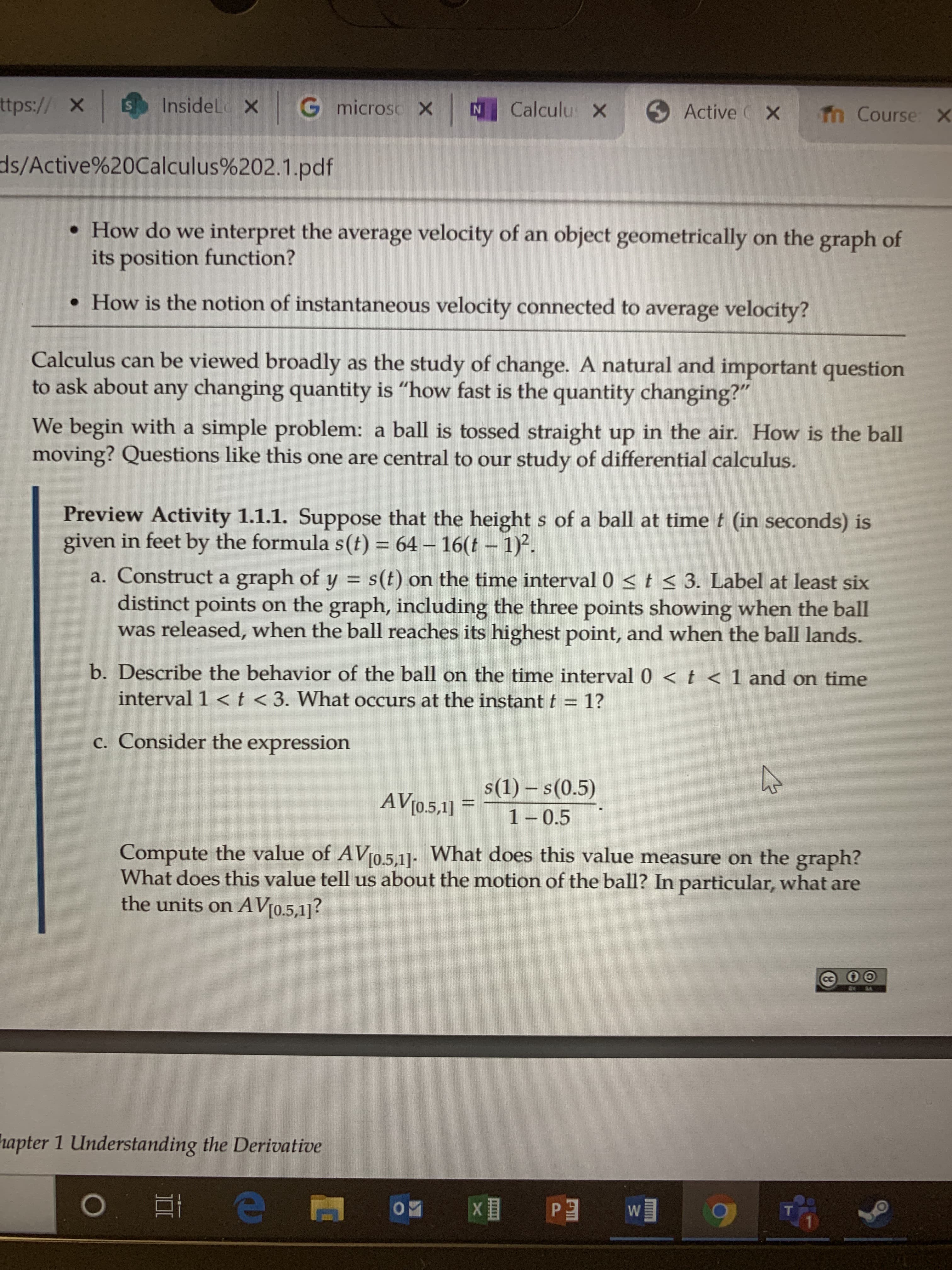 Construct a graph of y = s(t) on the time interval 0 <t < 3. Label at least six
distinct points on the graph, including the three points showing when the ball
was released, when the ball reaches its highest point, and when the ball lands.
%3D
