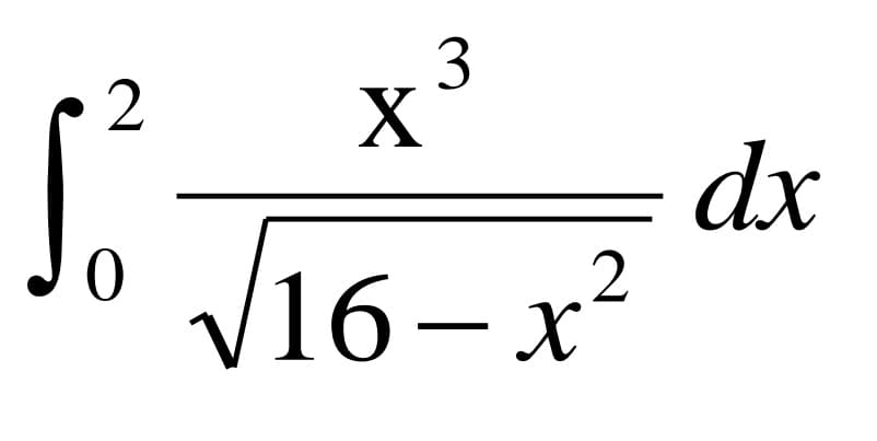 3
dx
V16-x²
