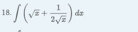 18. / (√² + 2) da