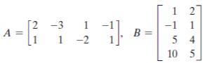 1 27
[2 -3
A =
1
-1
B =
1
-2
5 4
10 5
1.
