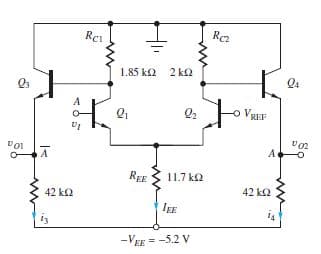 Rci
Ra
1.85 kΩ 2kΩ
Q4
Q2
VREF
10a
REE
11.7 k2
42 k2
42 k2
13
-VEE = -5.2 V
%3!
