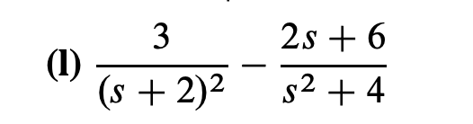 2s 6
(I)
(s 2)2
s24
