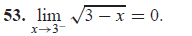 53. lim √√3x = 0.
-
x-3-