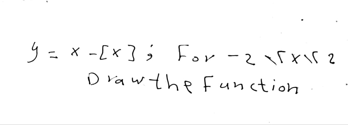 y = x -[x]; For -2 15x₁5 2
Draw the function