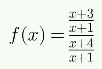 x+3
x+1
f (x)
x+4
x+1
