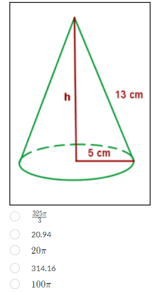 325T
20.94
20π
314.16
100T
h
5 cm
13 cm