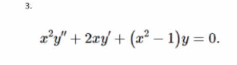 3.
wy" + 2x + (n - 1) = 0.