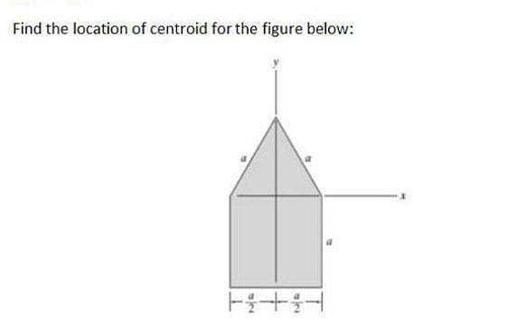 Find the location of centroid for the figure below:
