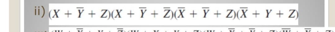 ii) (x + Y + Z)(X + Y + Z)(X + Y + Z)(X + Y + Z)
V. V, , 7 y
