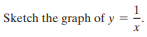 Sketch the graph of y =
