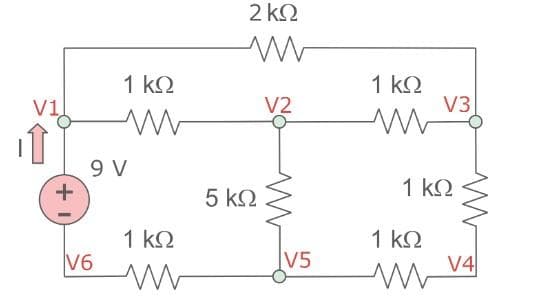 V1
+
1 ΚΩ
Μ
9V
VG
1 ΚΩ
Μ
2 ΚΩ
Μ
5 ΚΩ
V2
Μ
V5
1 ΚΩ
V3
1 ΚΩ
1 ΚΩ
Μ
V4