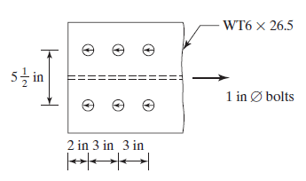 WT6 x 26.5
5글 in
1 in Ø bolts
2 in 3 in 3 in
