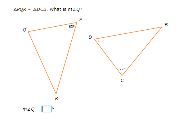 APQR
ADCB. What is mZQ?
2.
63°
B
63°
77°
R
m2Q
