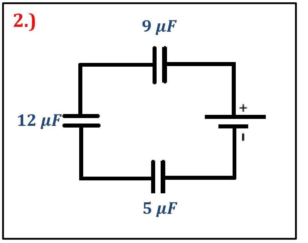 2.)
9 µF
12 µF
H
5 µF
