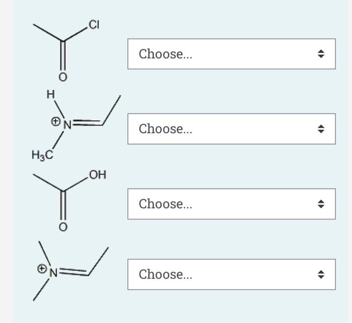 .CI
Choose...
H
Choose...
H3C
HO
Choose...
Choose...
