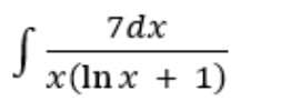 7 dx
x (lnx + 1)
S