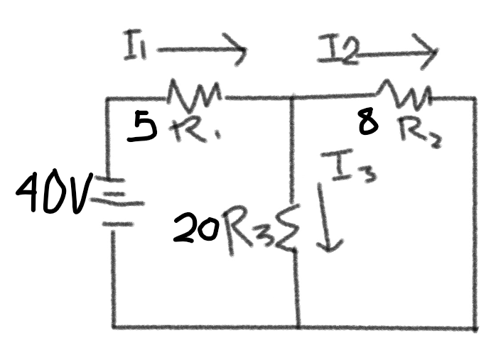 II →
M.
5 PR.
40V=
12
8 R₂
I3
2013≤ 1