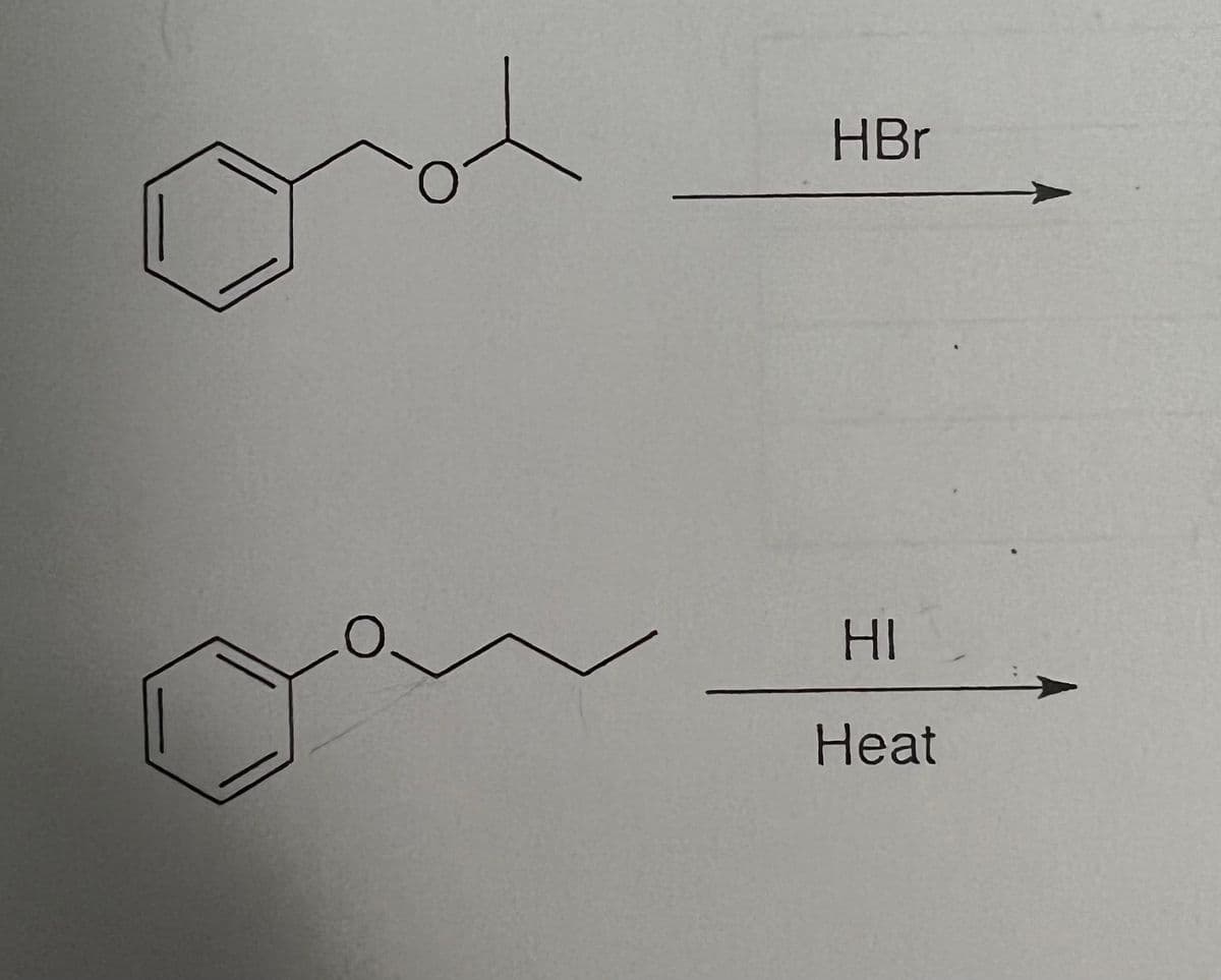 HBr
HI
Heat