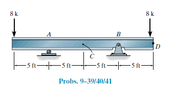 8 k
8 k
A
C
- 5 ft -5 t-
-5 ft--5 ft–
Probs. 9–39/40/41
