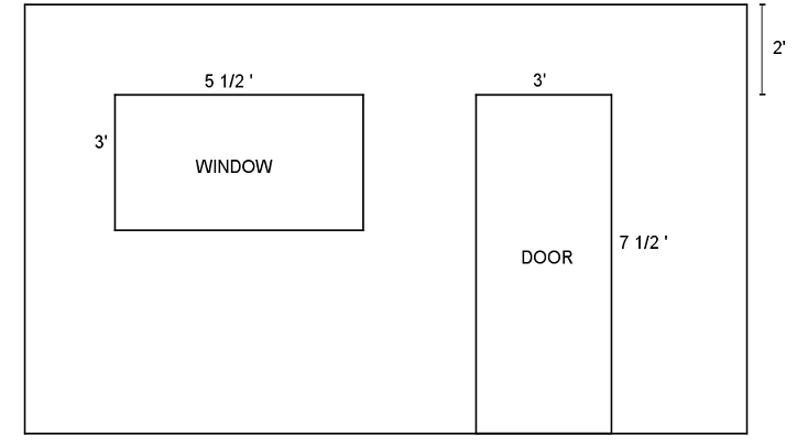 2'
5 1/2'
3'
3'
WINDOW
7 1/2'
DOOR
