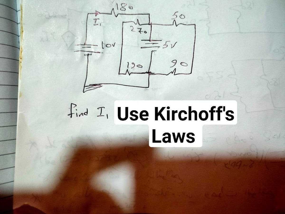 180
50
187
270
tov
190
find I, Use Kirchoff's
Laws
