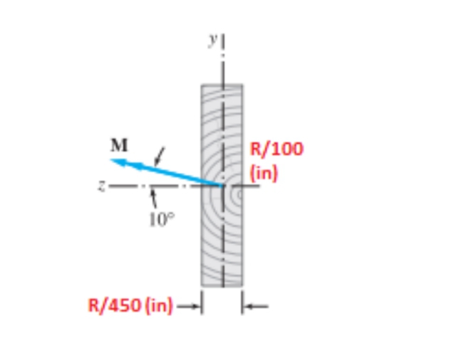 R/100
(in)
M
10°
R/450 (in) -
